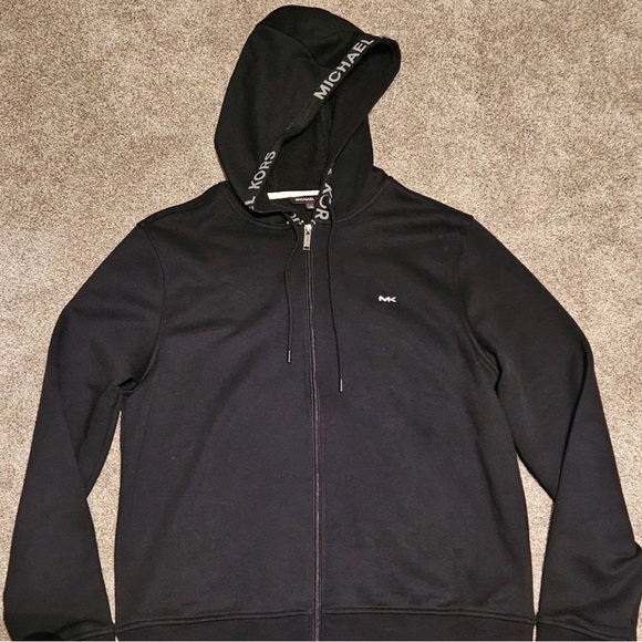 Michael Kors Men's Black Zip-Up Sweater - Picture 1 of 5